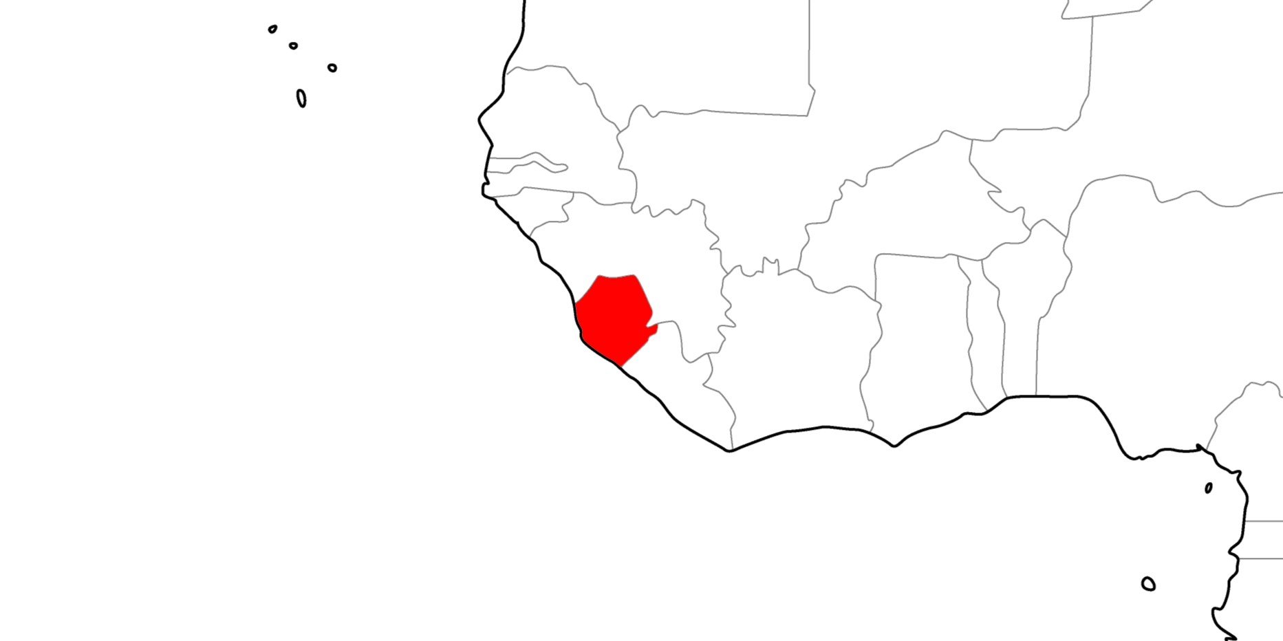 シエラレオネの地図