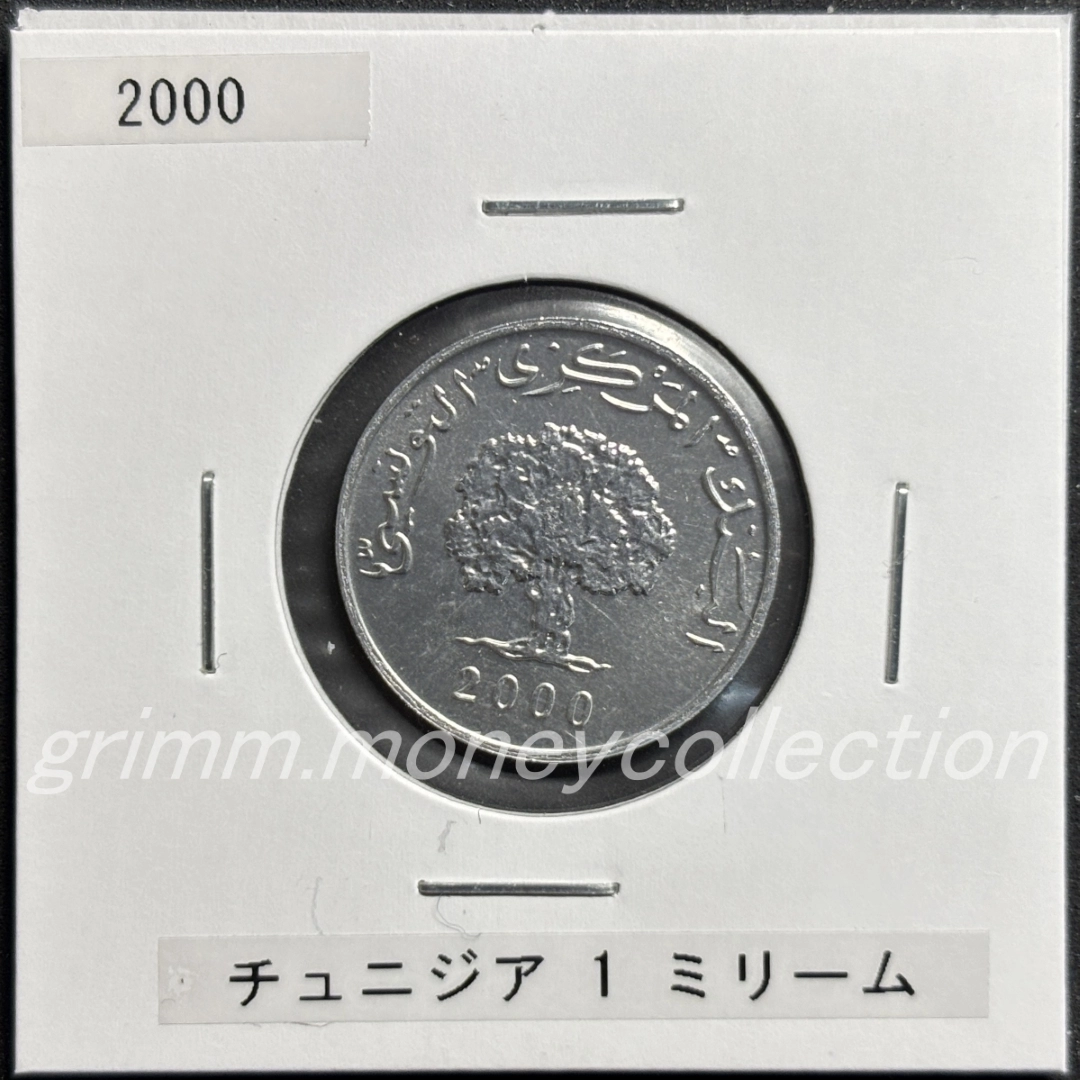 チュニジア 1ミリーム 表