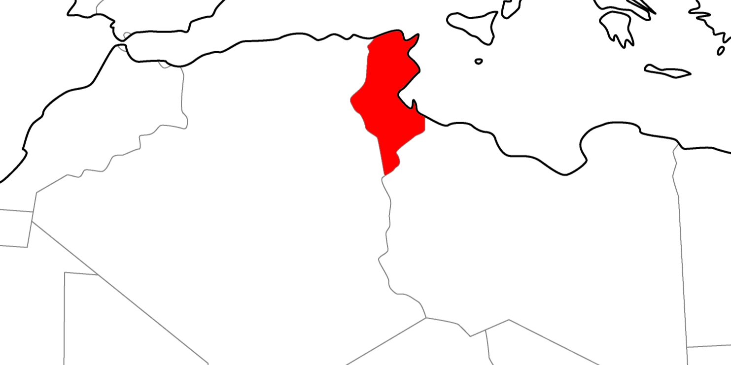 チュニジアの地図