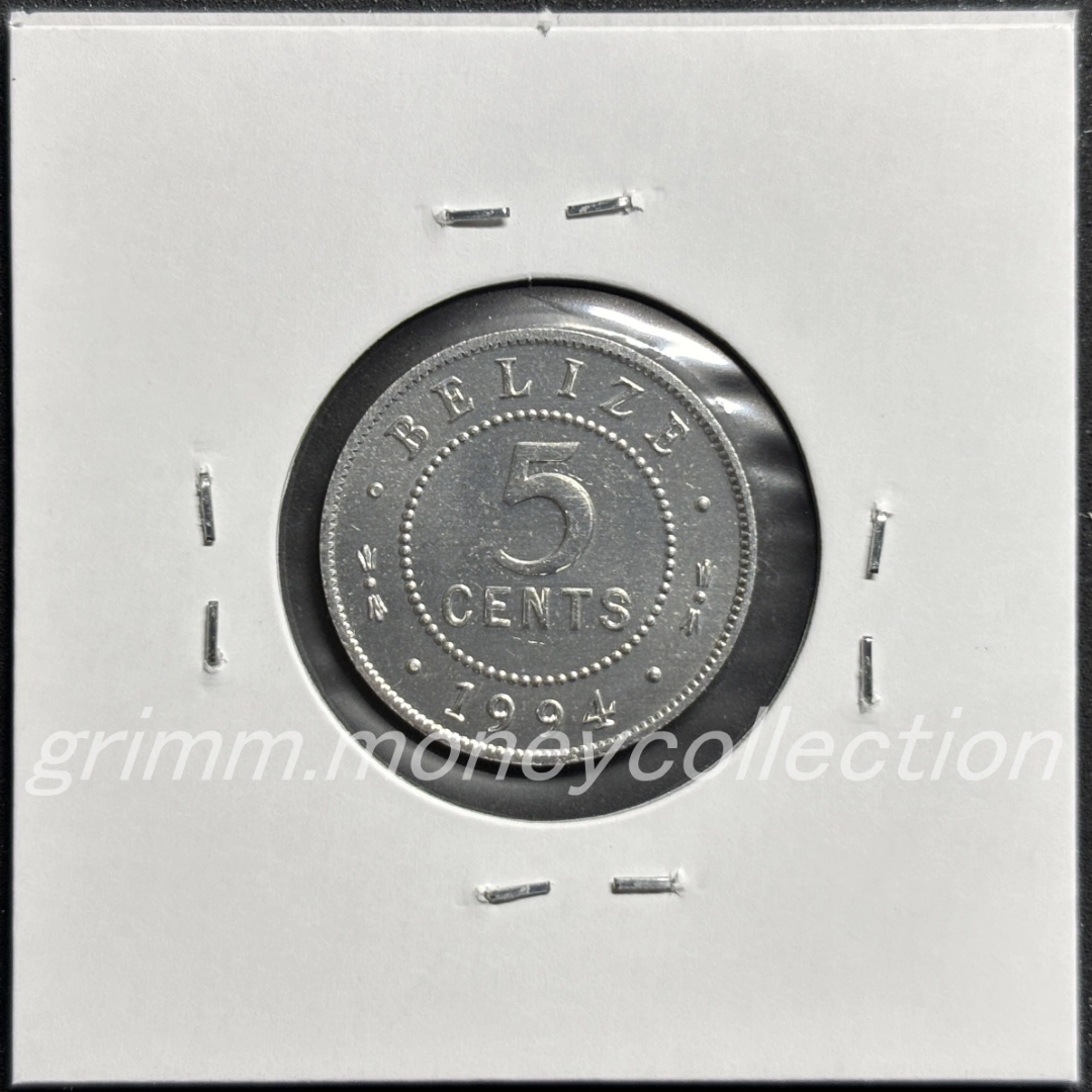 ベリーズ km34a 1976～2018 5セント 裏