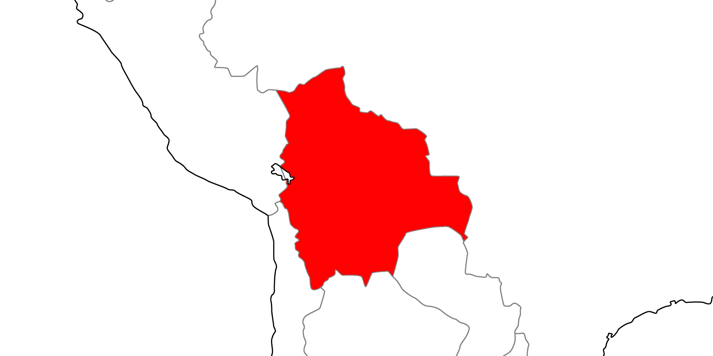 ボリビアの地図