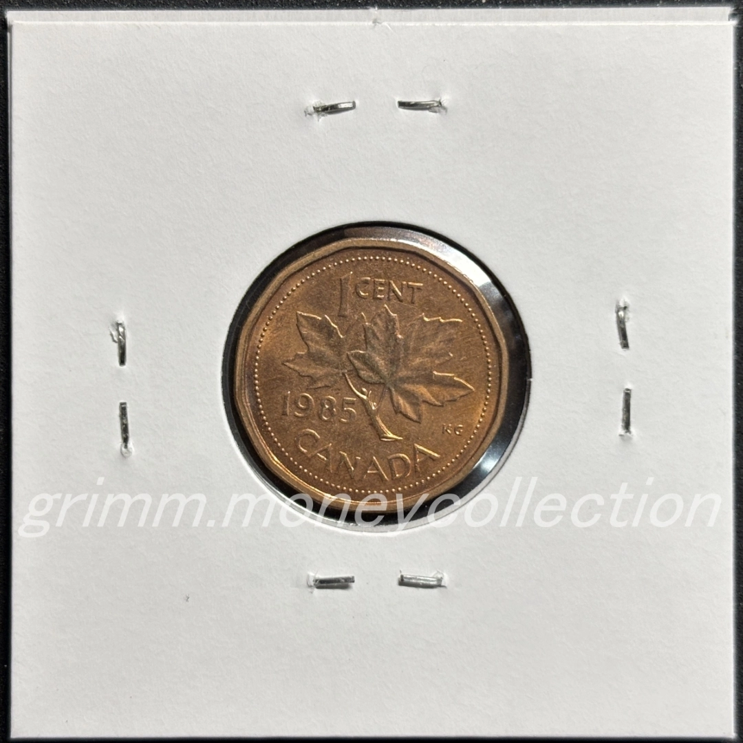 カナダ km132 1982～1989 1セント 裏