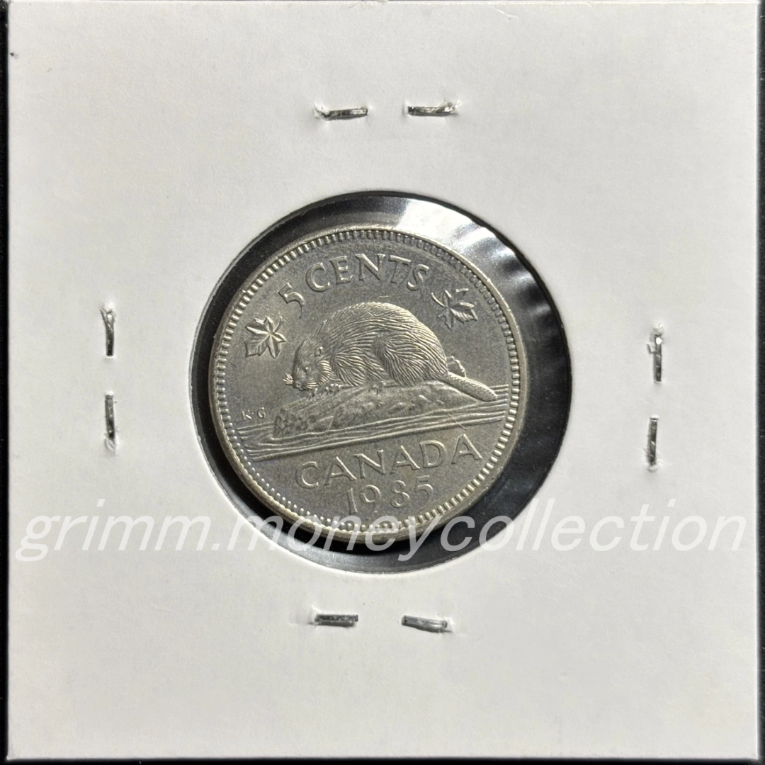 カナダ km60.2 1982～1989 5セント 裏