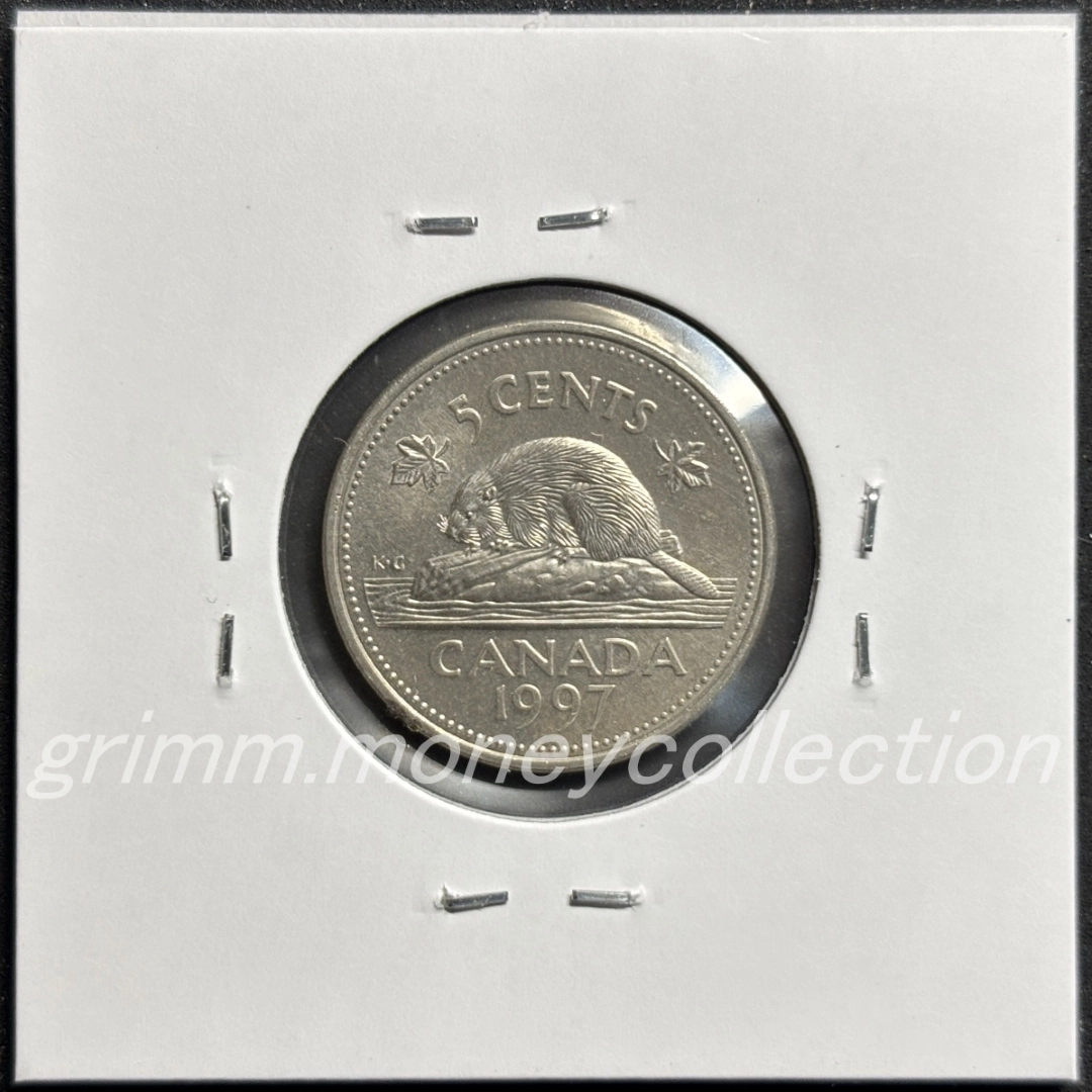 カナダ km182 1990～2003 5セント 裏