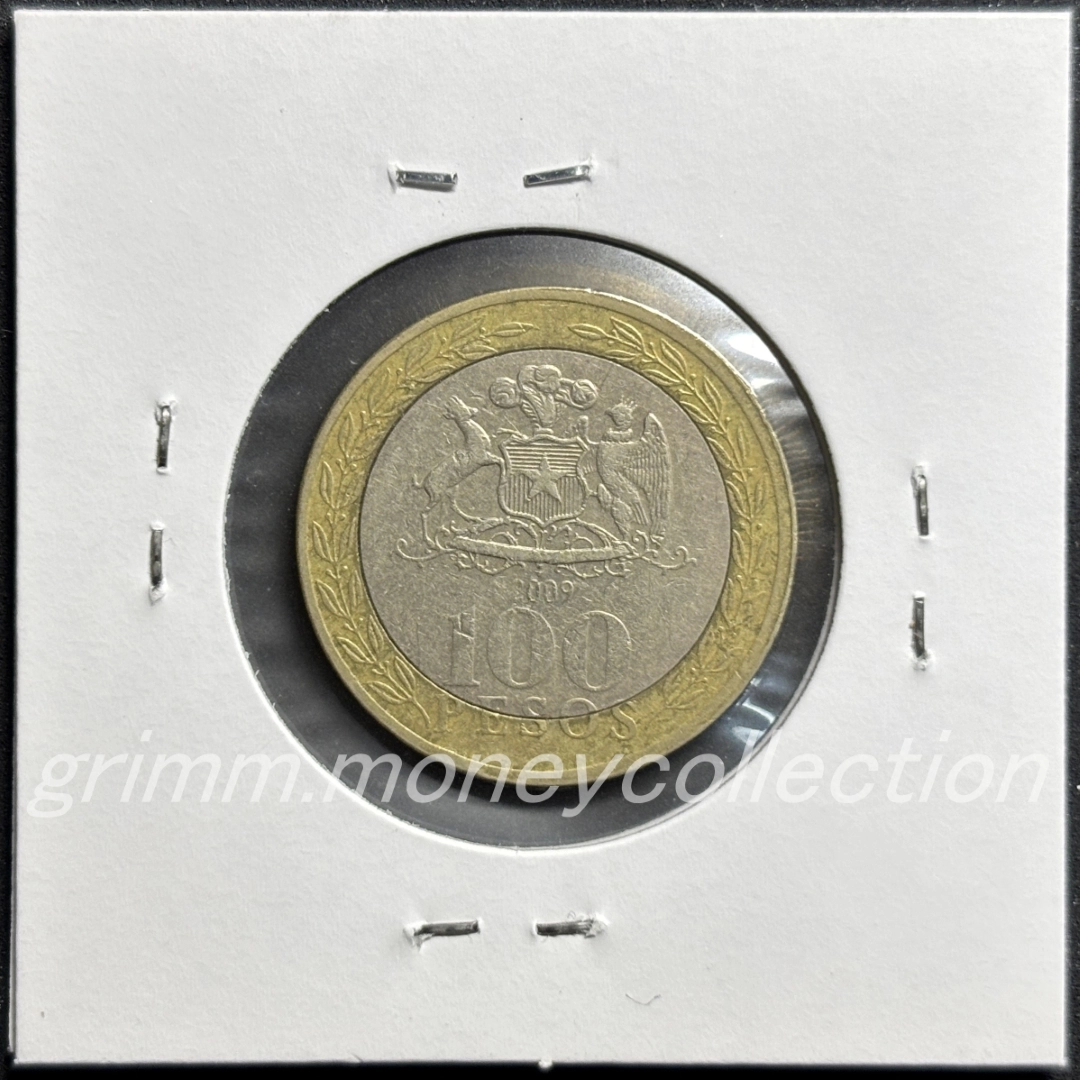 チリ km236 2001～2023 100ペソ 裏