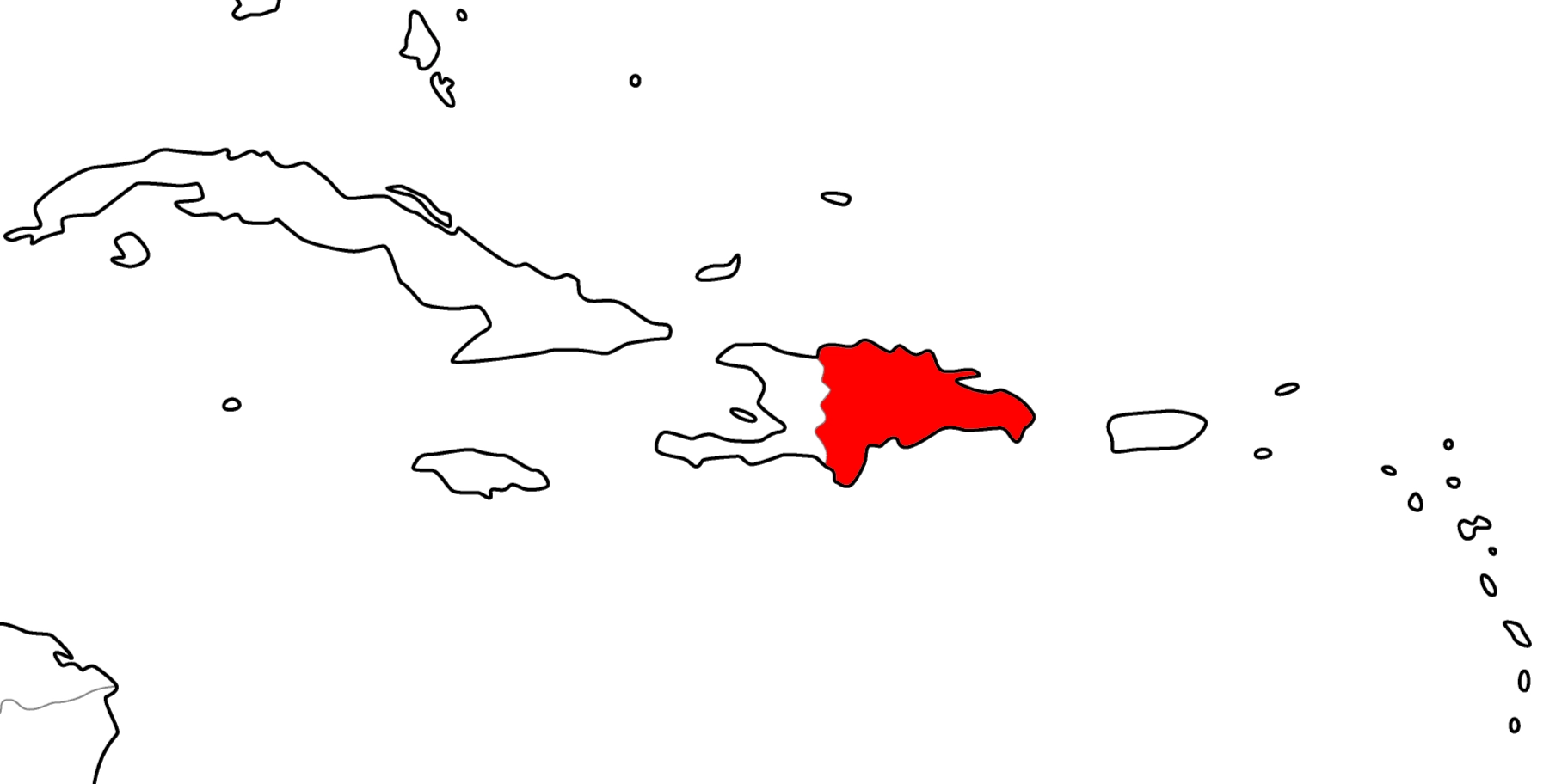 ドミニカ共和国の地図