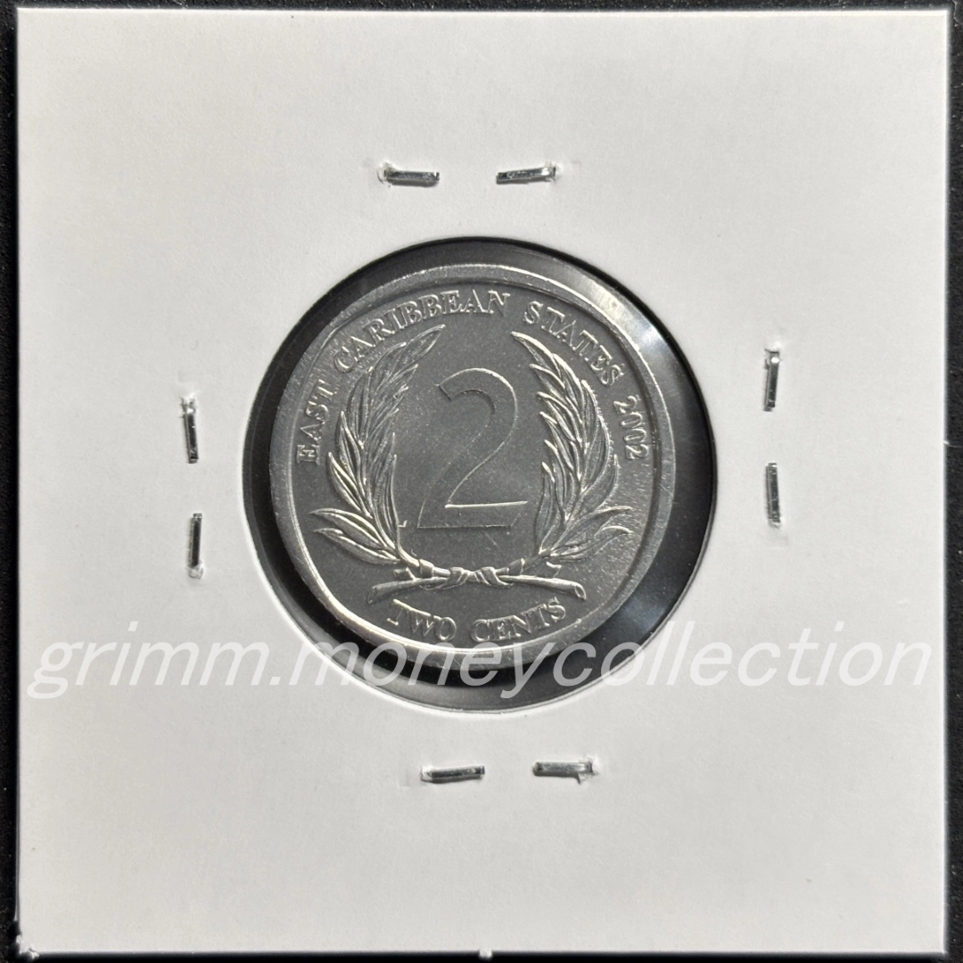 東カリブ諸国機構 km35 2002～2008 2セント 裏