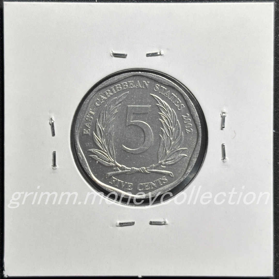 東カリブ諸国機構 km36 2002～2008 5セント 裏