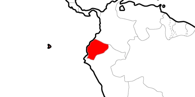 エクアドルの地図