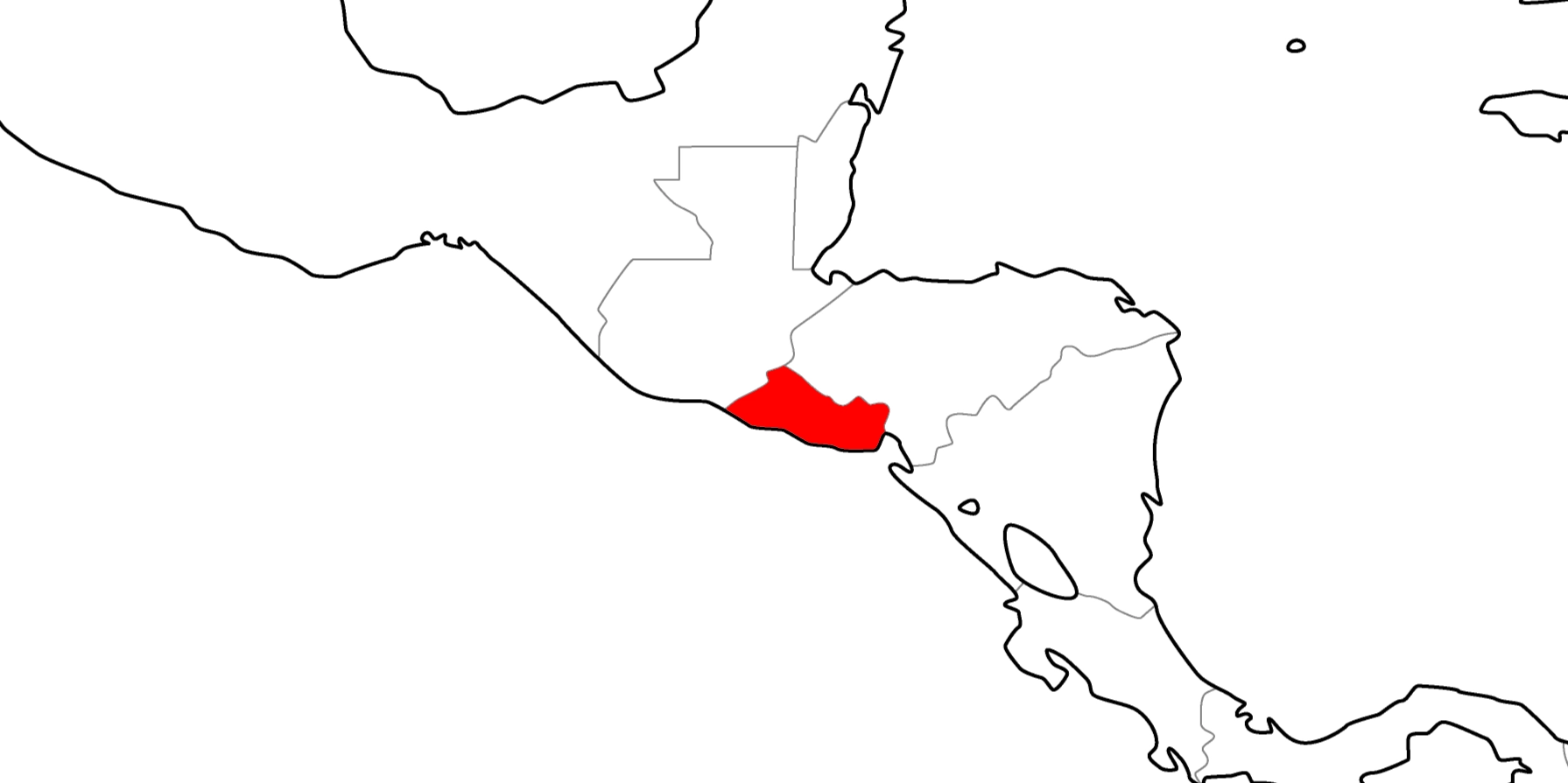 エルサルバドルの地図