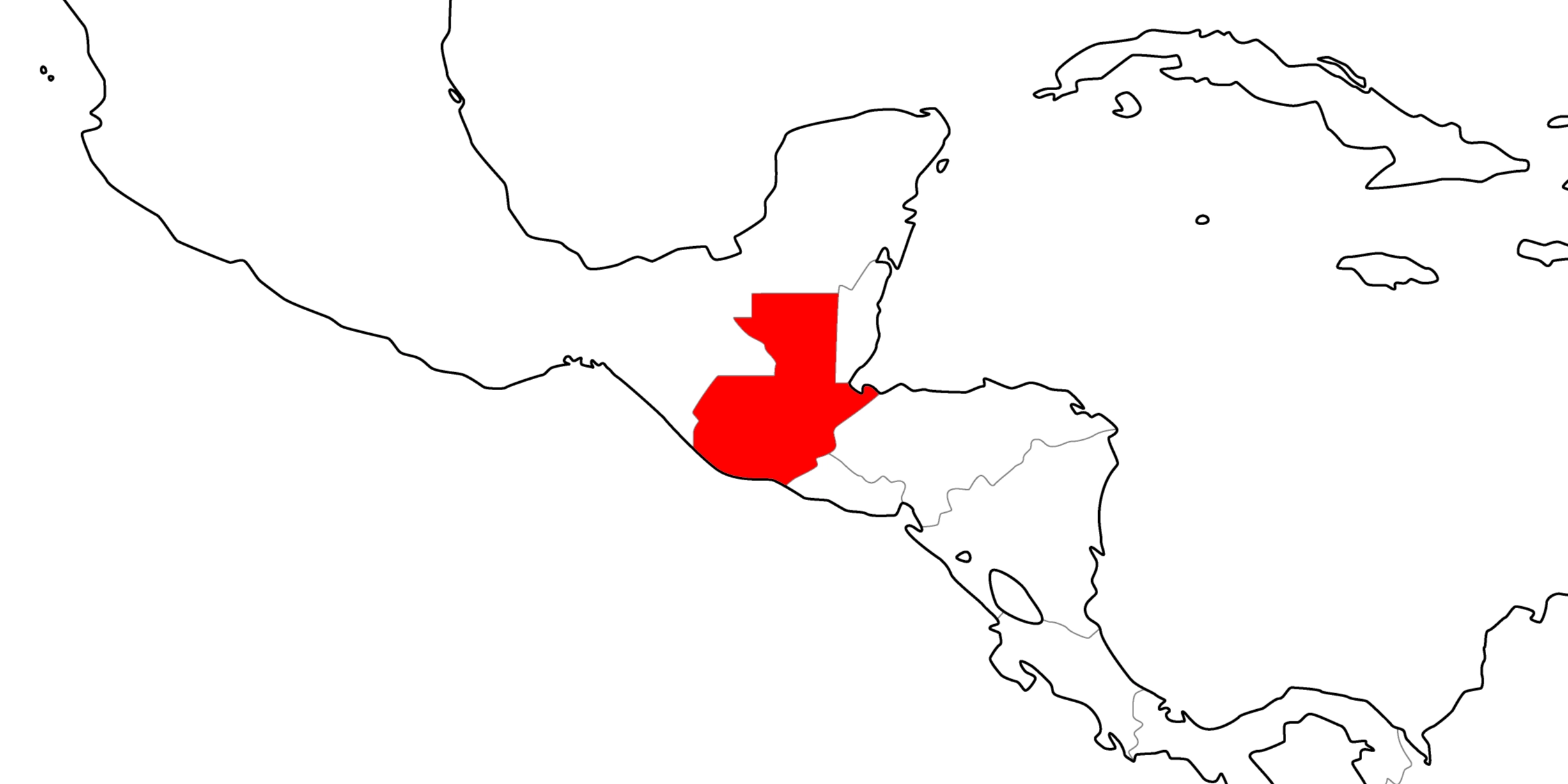 グアテマラの地図