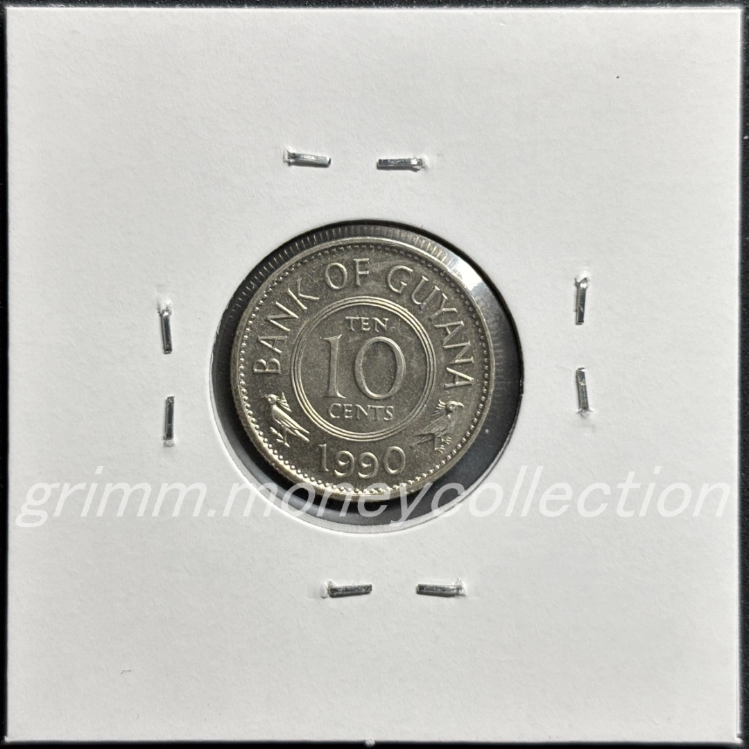 ガイアナ km33 1967～1992 10セント 裏