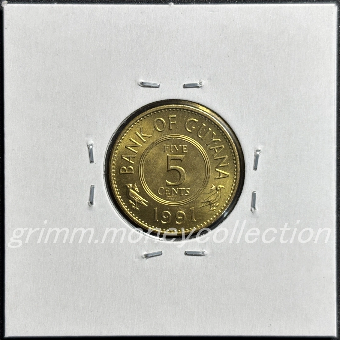 ガイアナ km32 1967～1992 5セント 裏