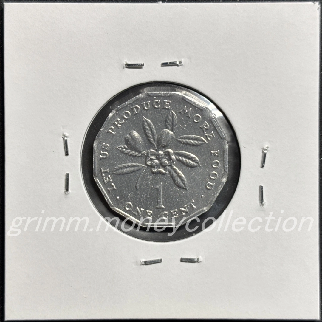 ジャマイカ km64 1975～2002 1セント 裏