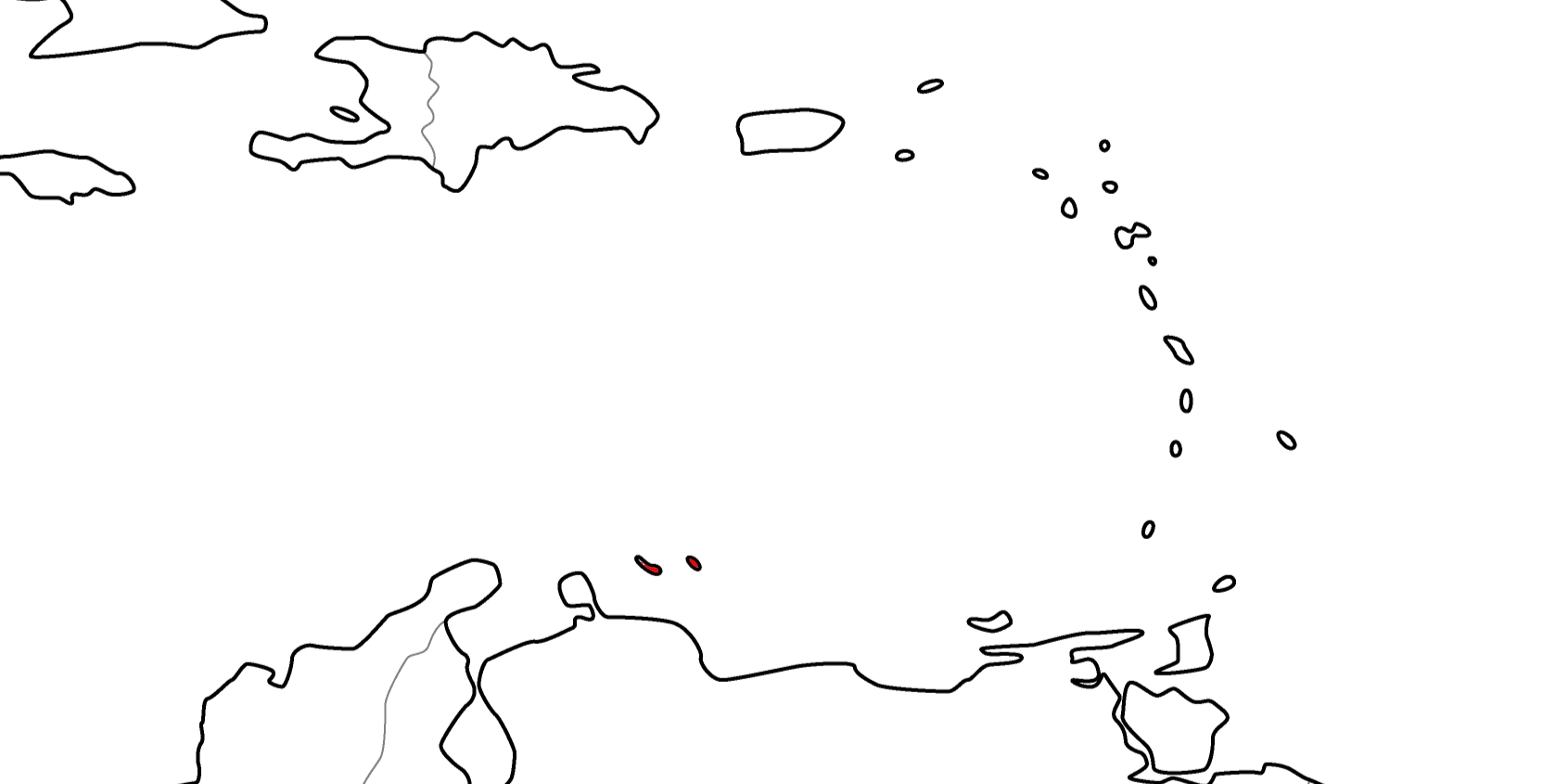 オランダ領アンティルの地図