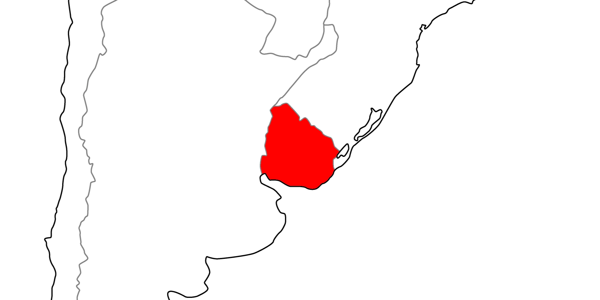 ウルグアイの地図