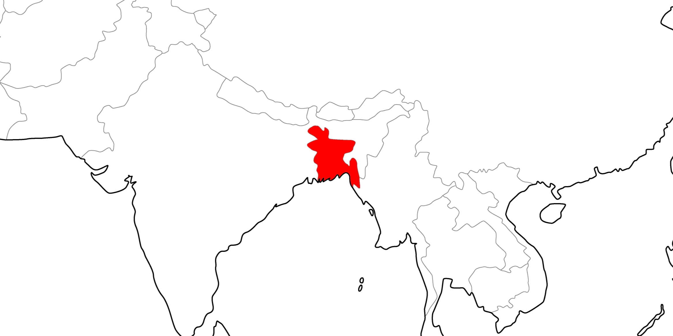 バングラデシュの地図