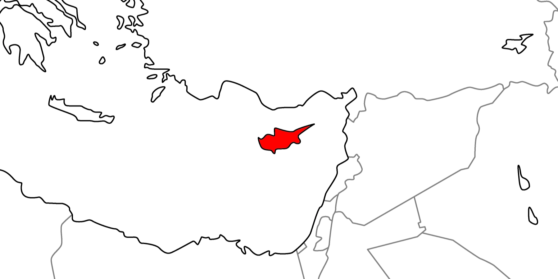 キプロスの地図