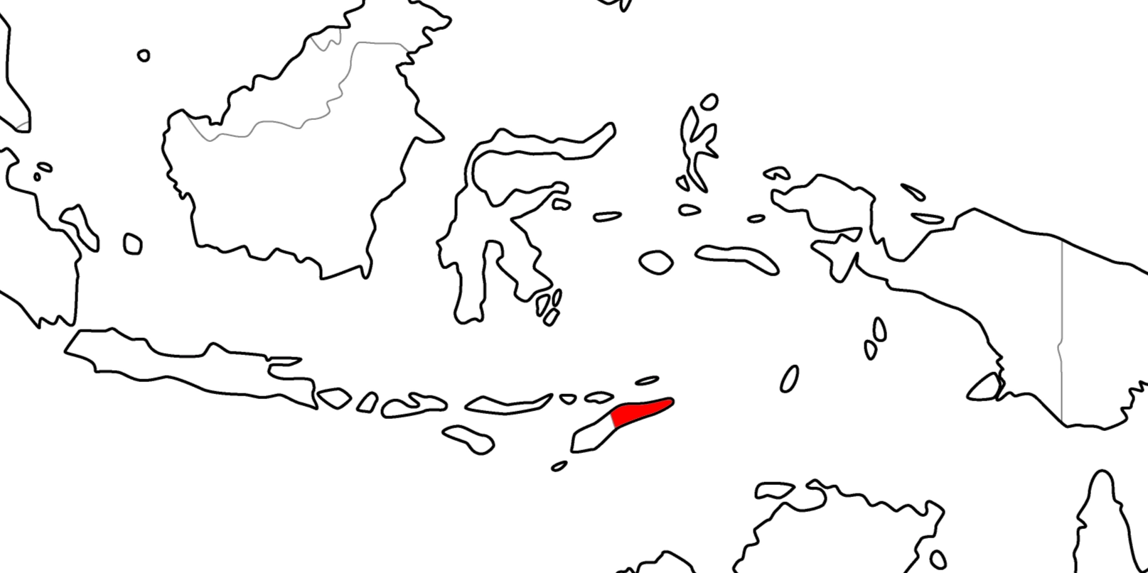東ティモールの地図