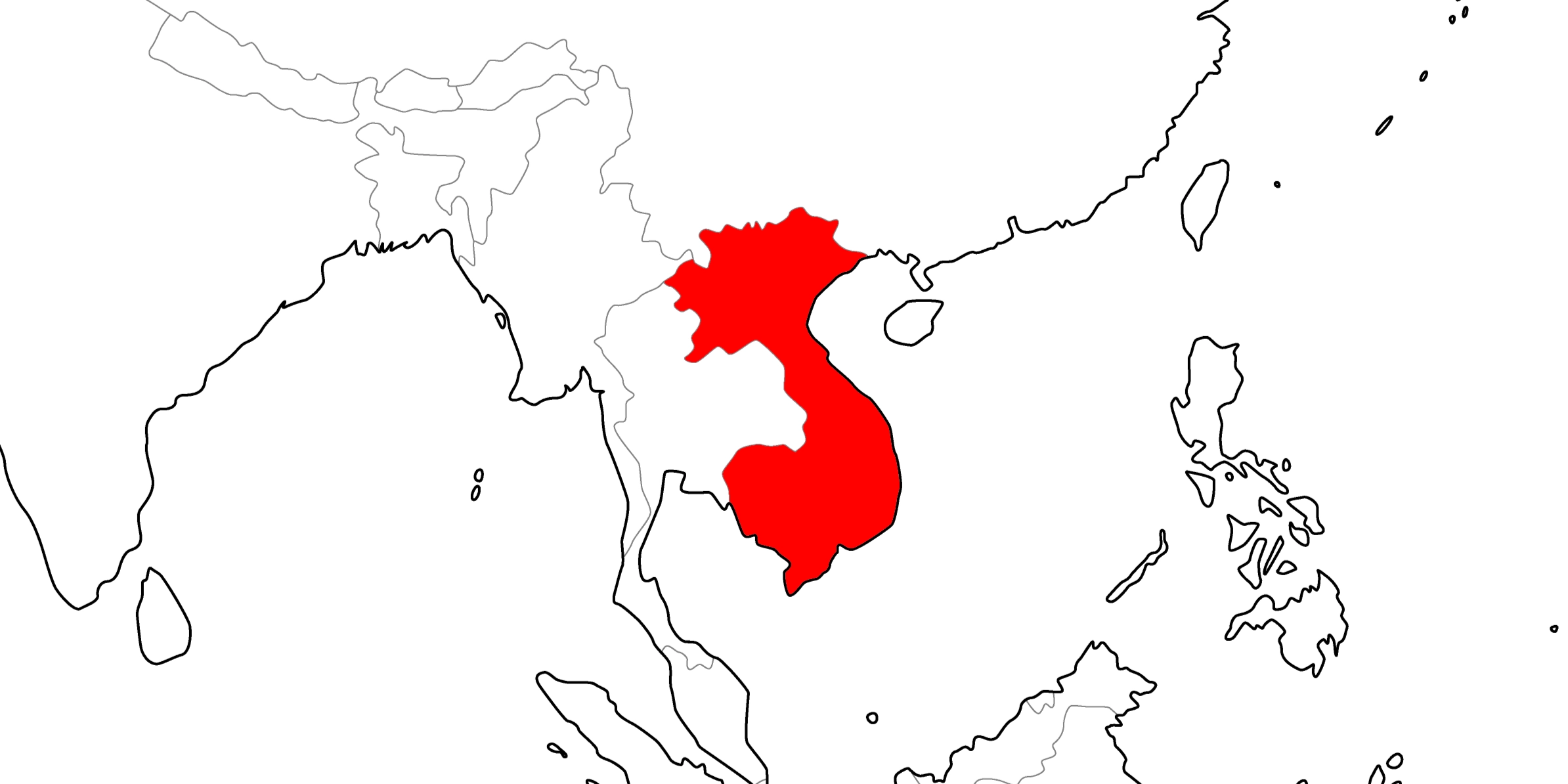 フランス領インドシナの地図