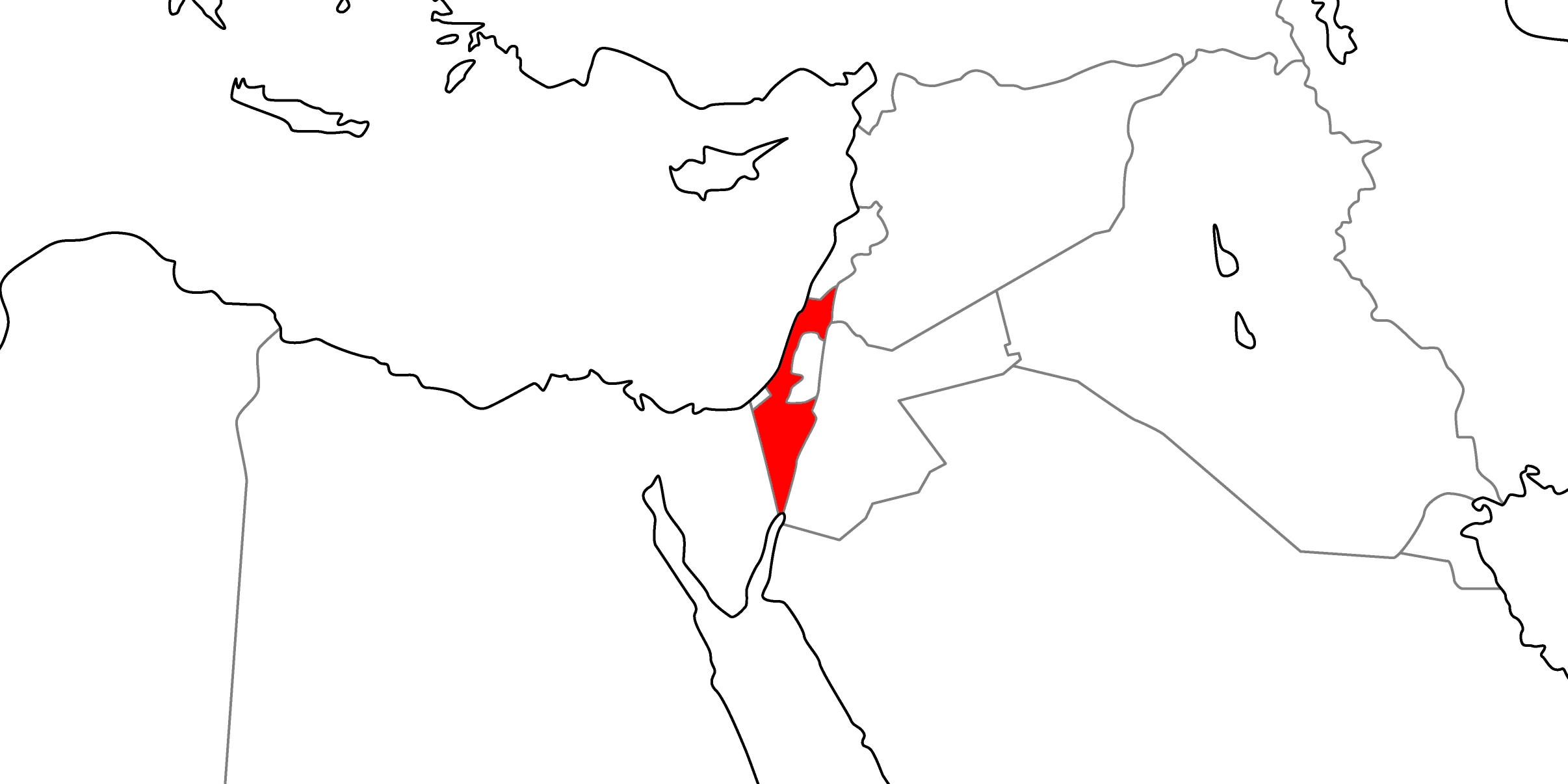 イスラエルの地図