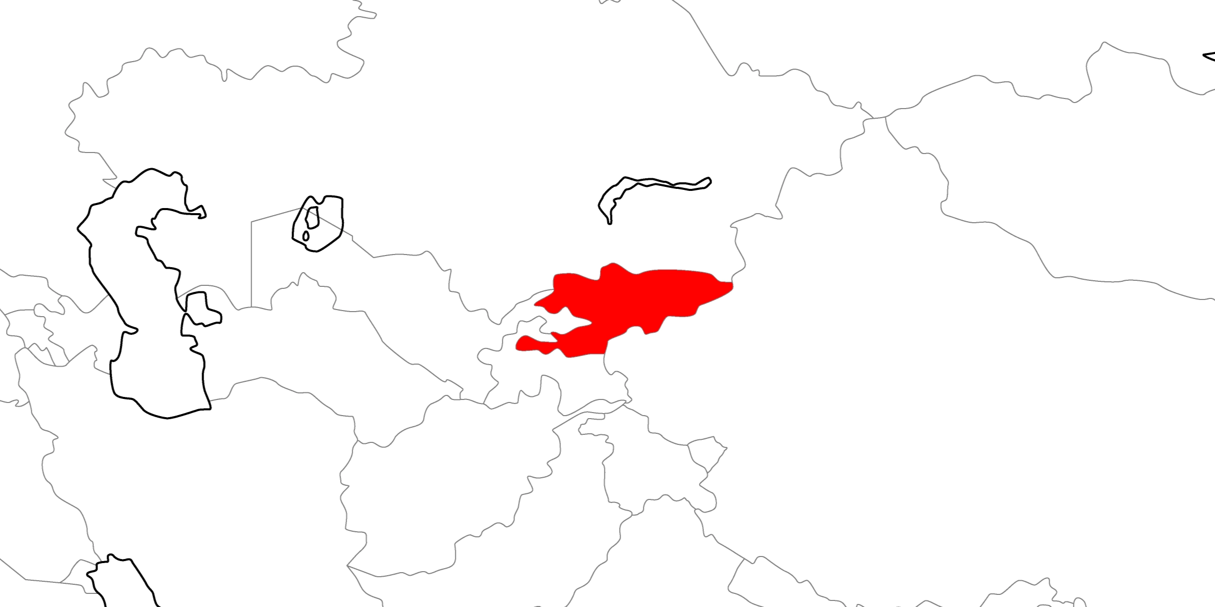 キルギスの地図