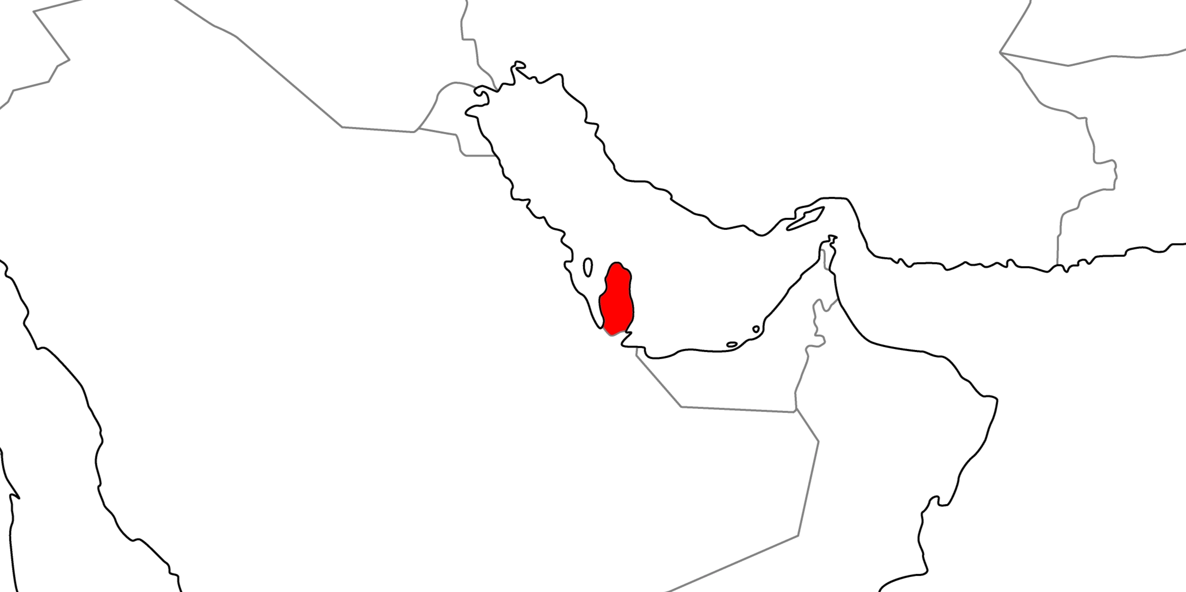 カタールの地図