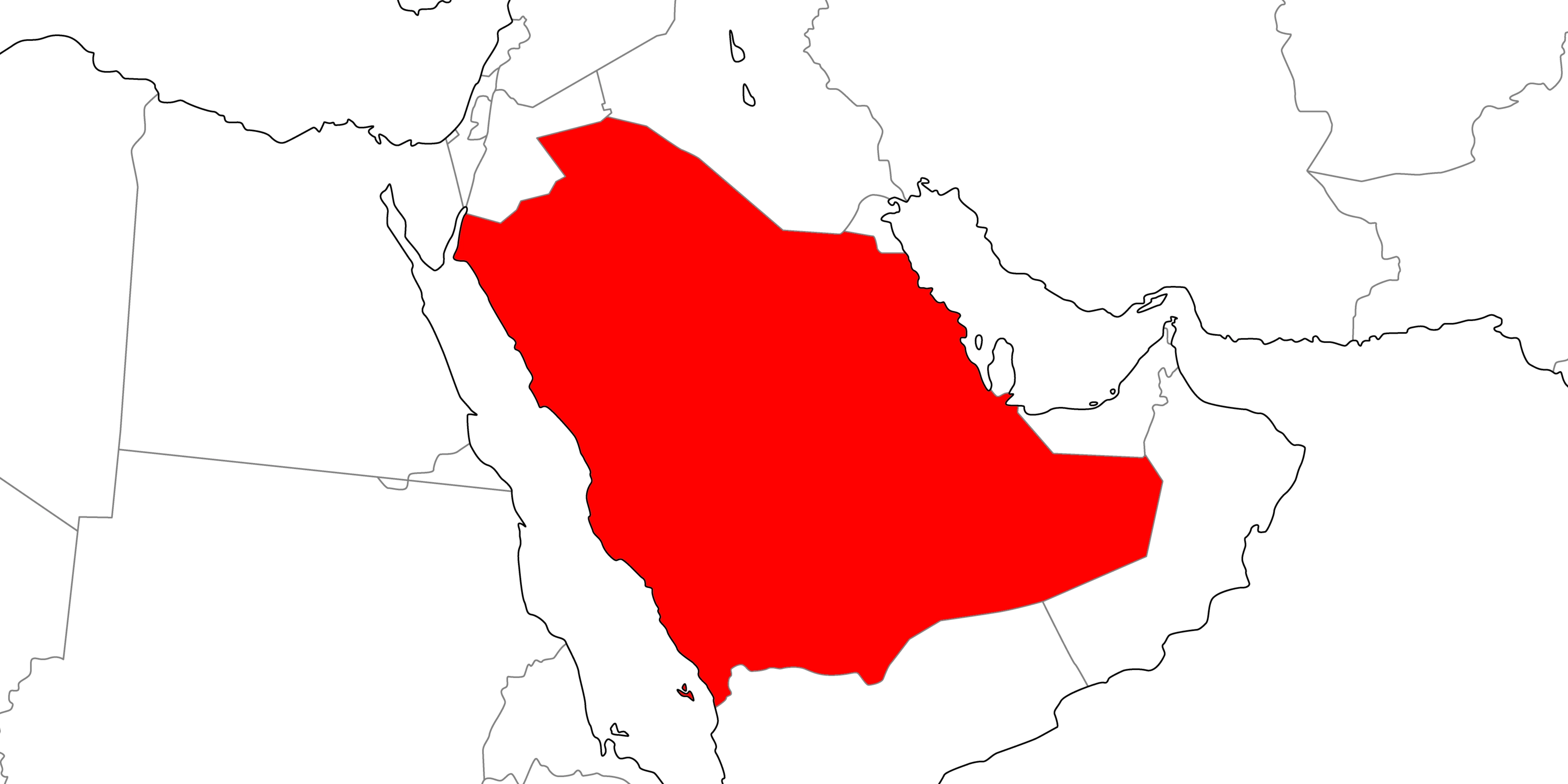 サウジアラビアの地図