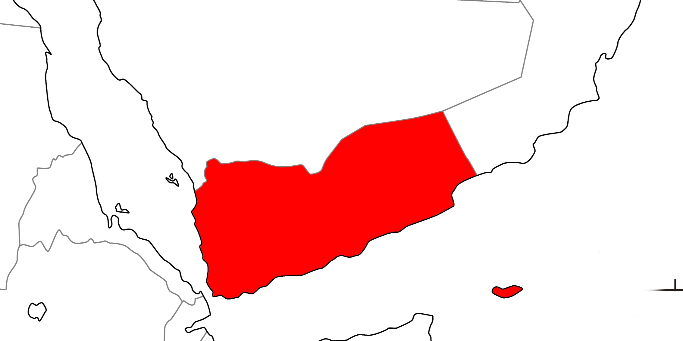 イエメンの地図