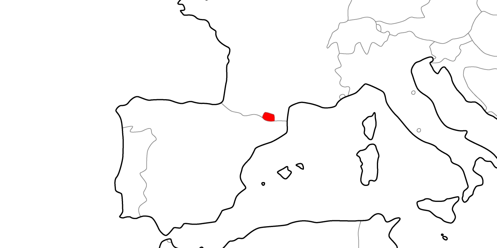 アンドラの地図