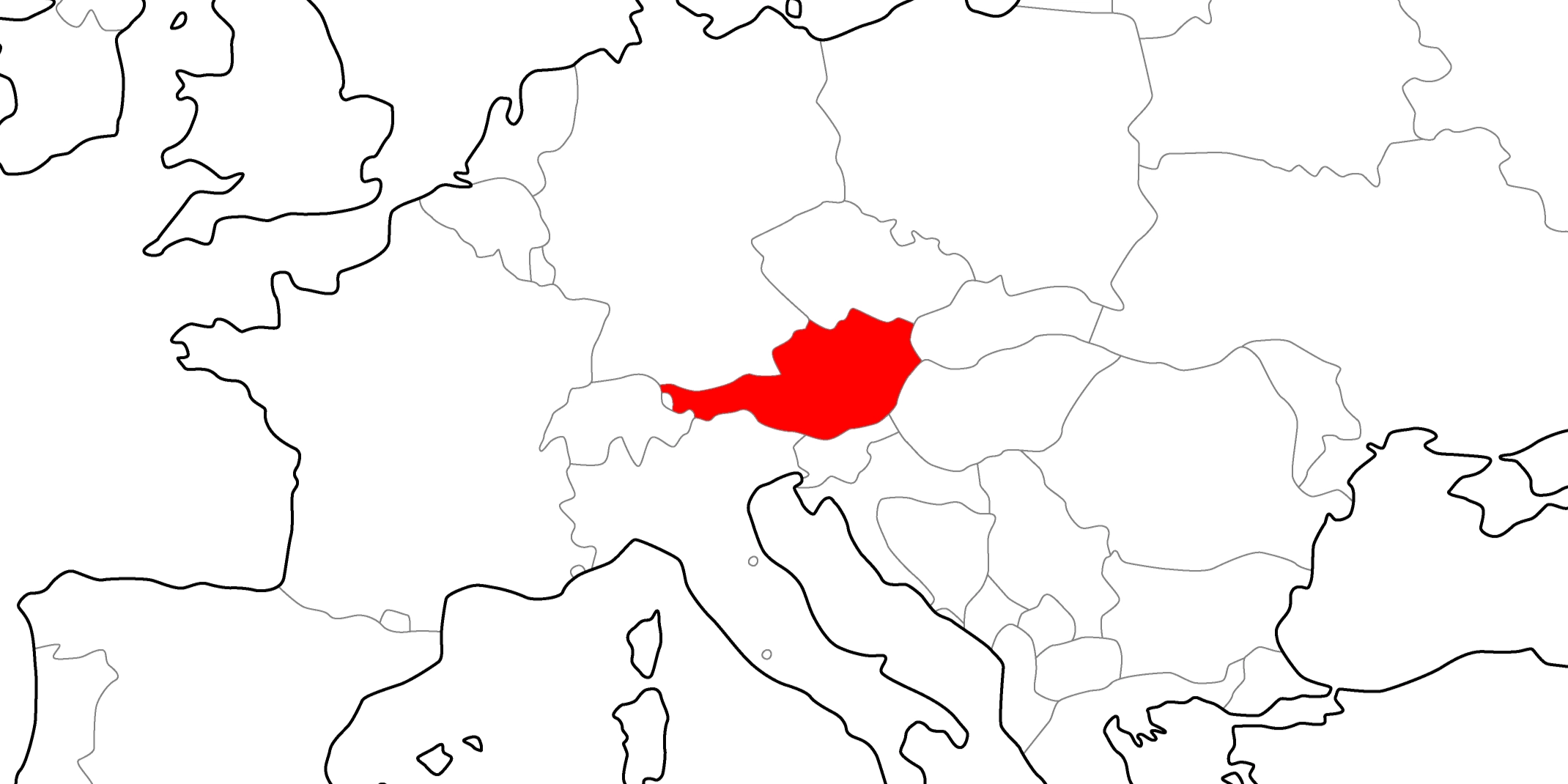 オーストリアの地図