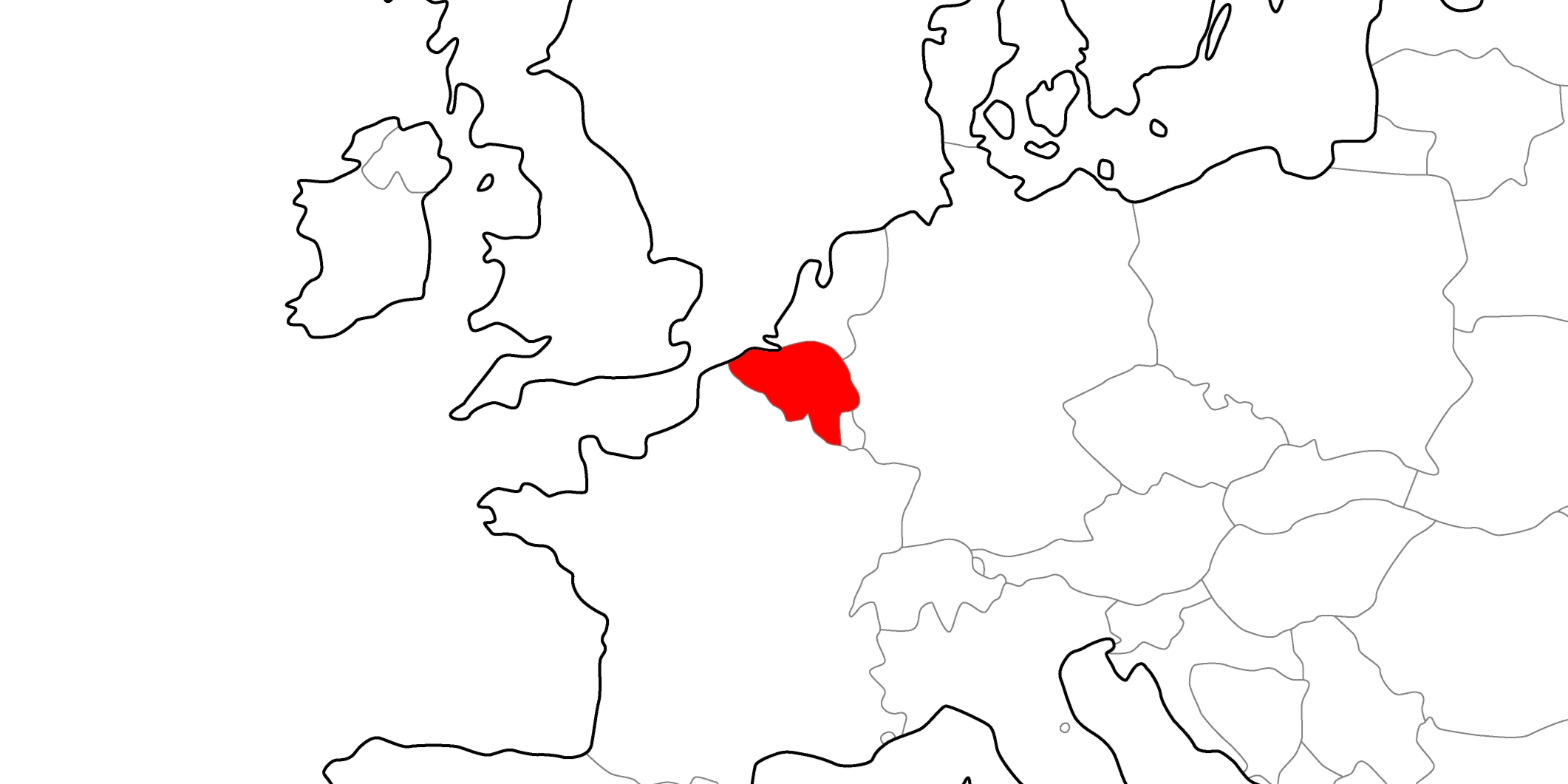 ベルギーの地図