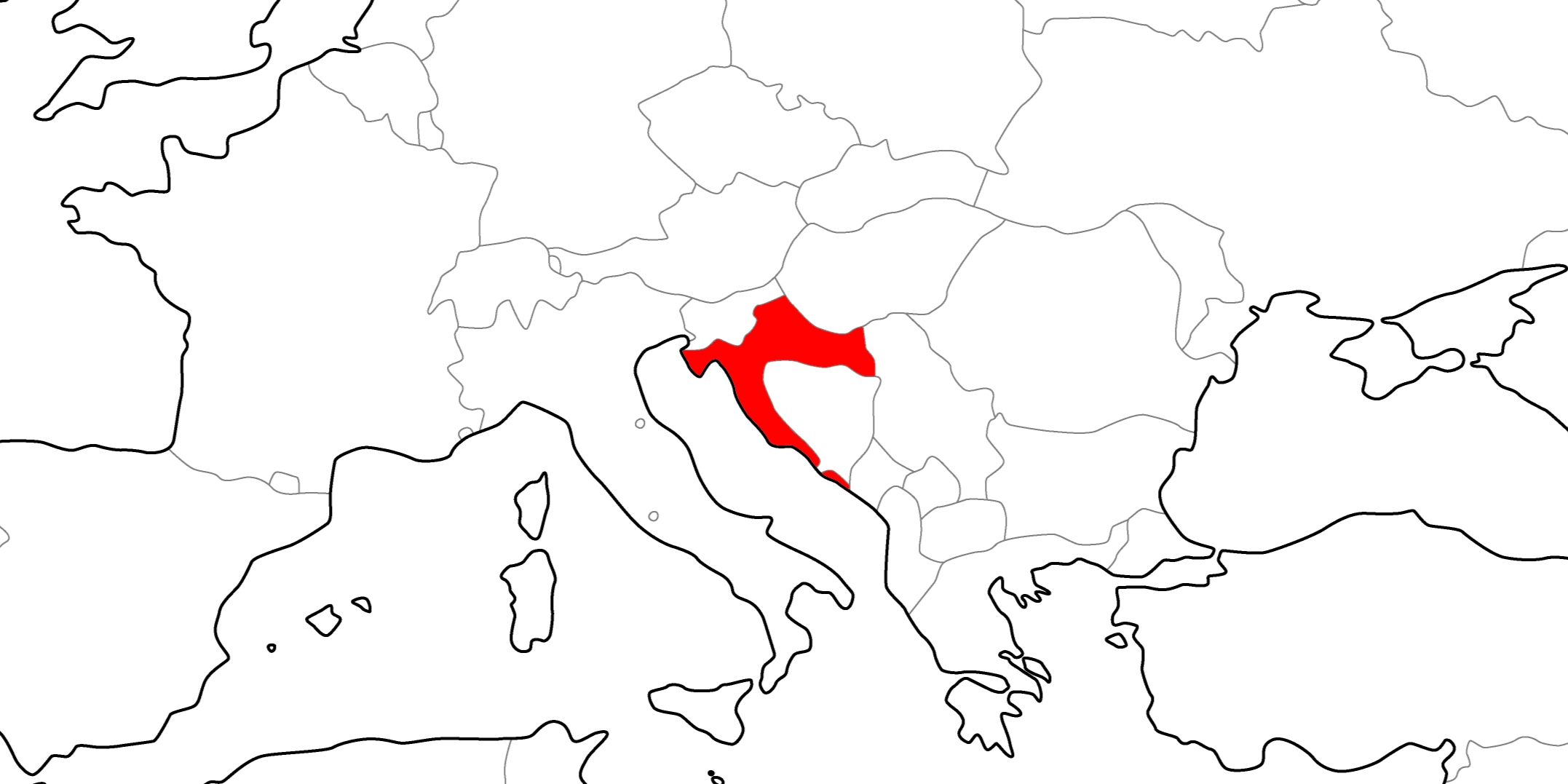 クロアチアの地図