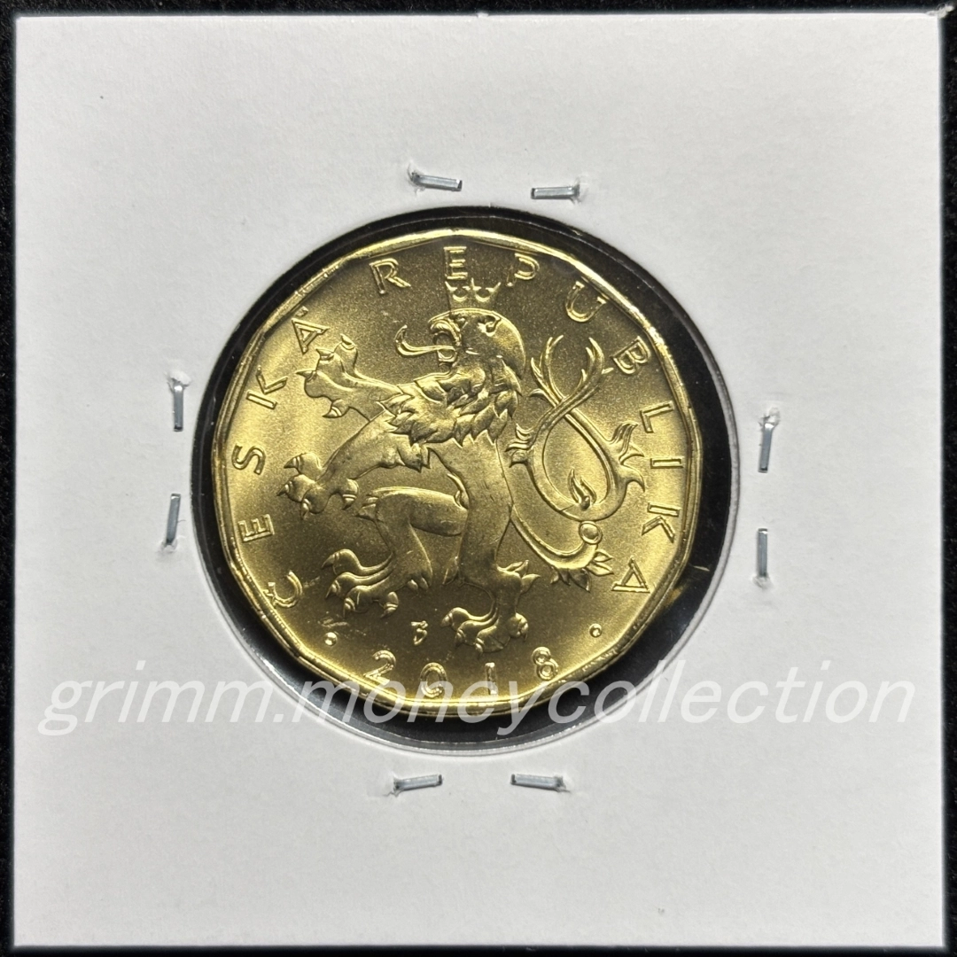 チェコ 2018 記念コイン 20コルナ トマーシュ・ガリク・マサリク 裏