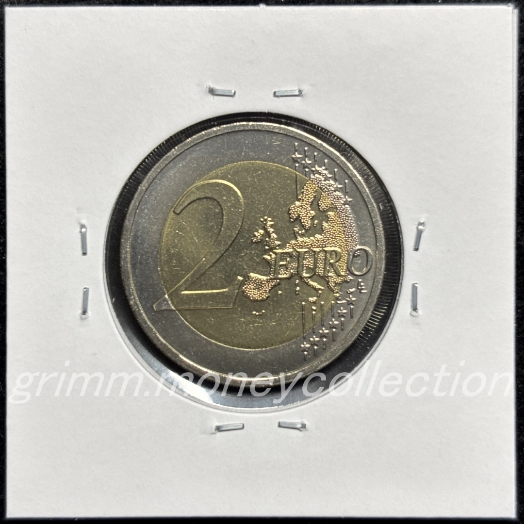 ラトビア km157 2014～ 2ユーロ 裏