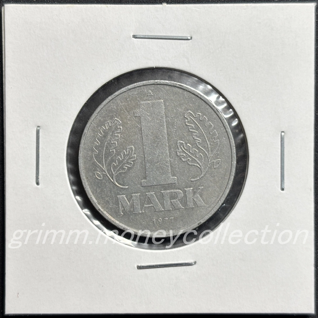 ドイツ民主共和国(東ドイツ) 1マルク 裏