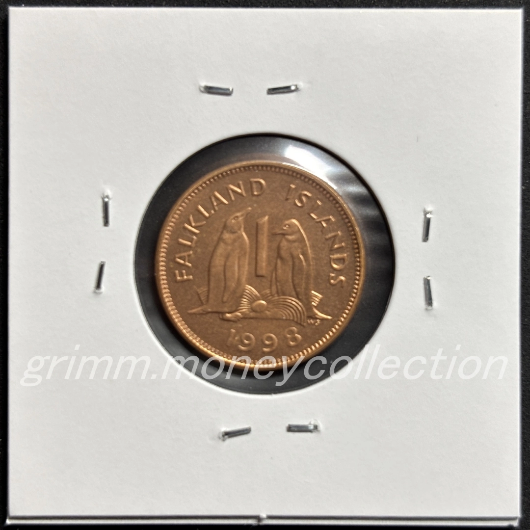 フォークランド諸島 km2a 1998～1999 1ペニー 裏