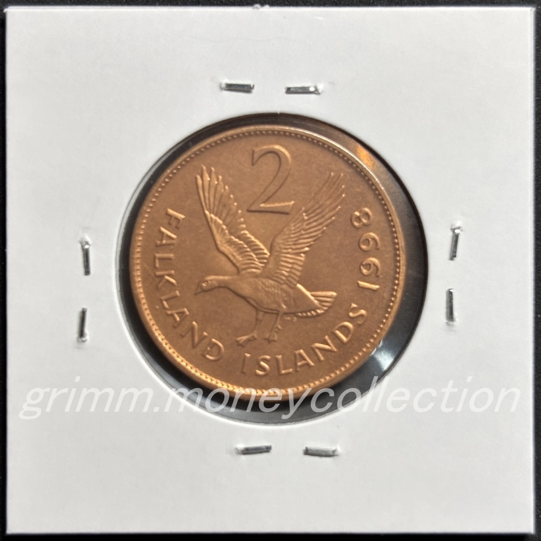 フォークランド諸島 km3a 1998～1999 2ペンス 裏