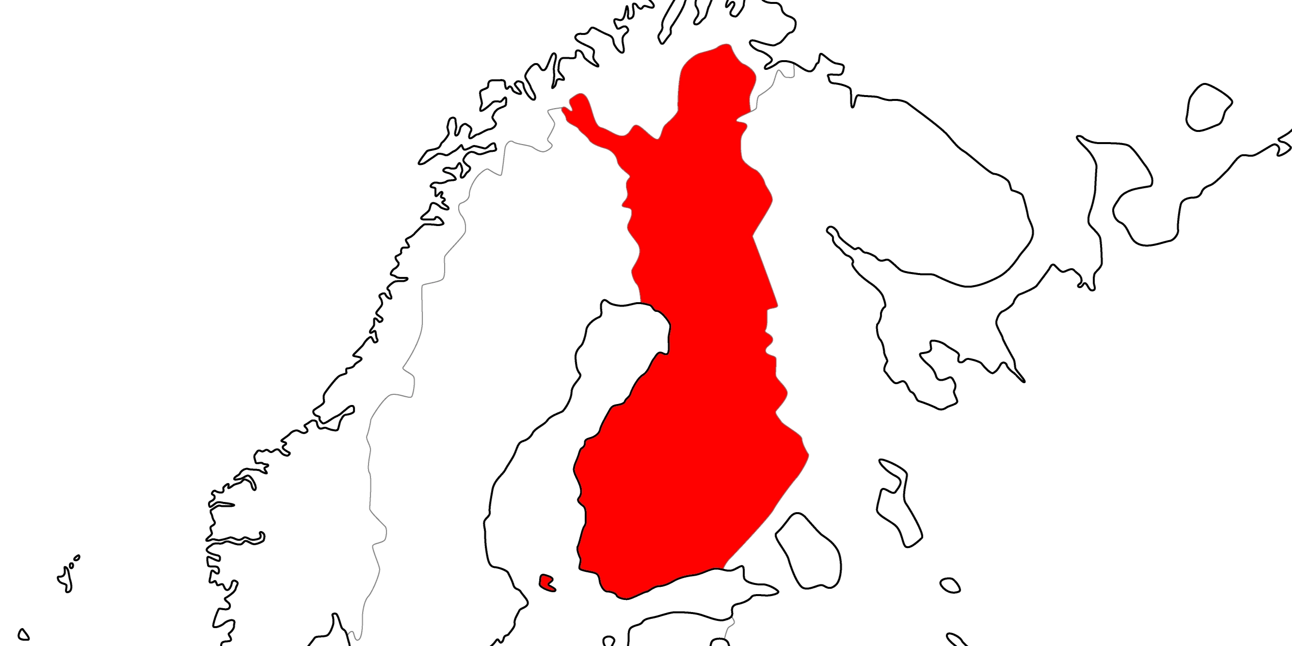 フィンランドの地図