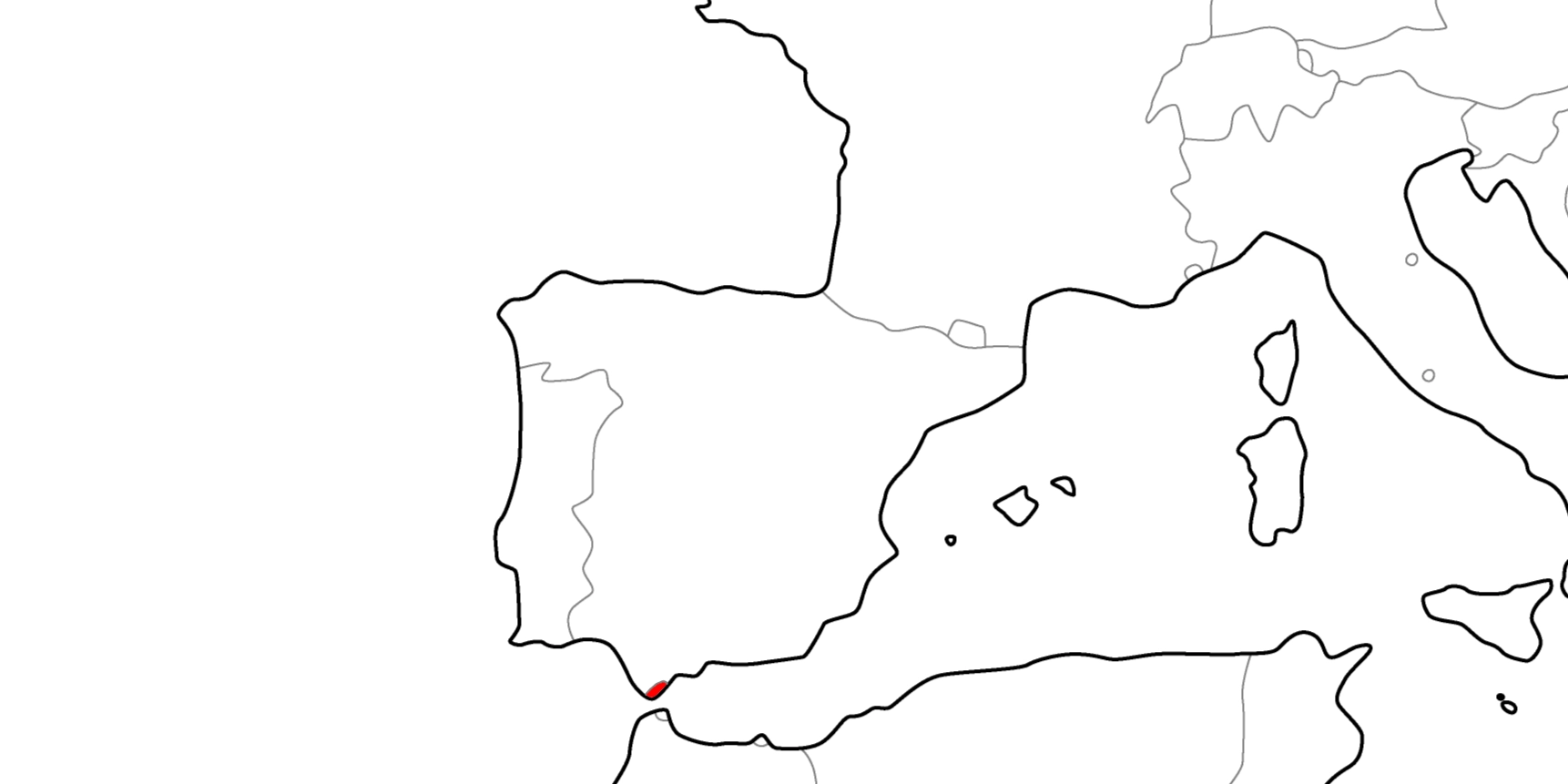 ジブラルタルの地図