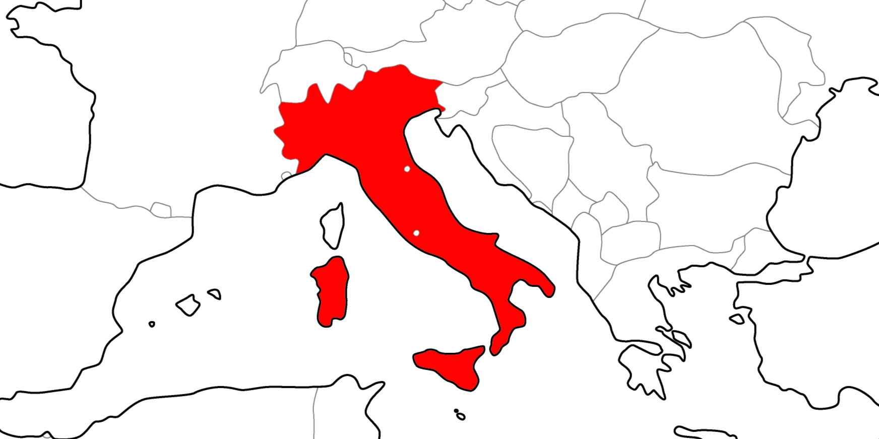 イタリアの地図