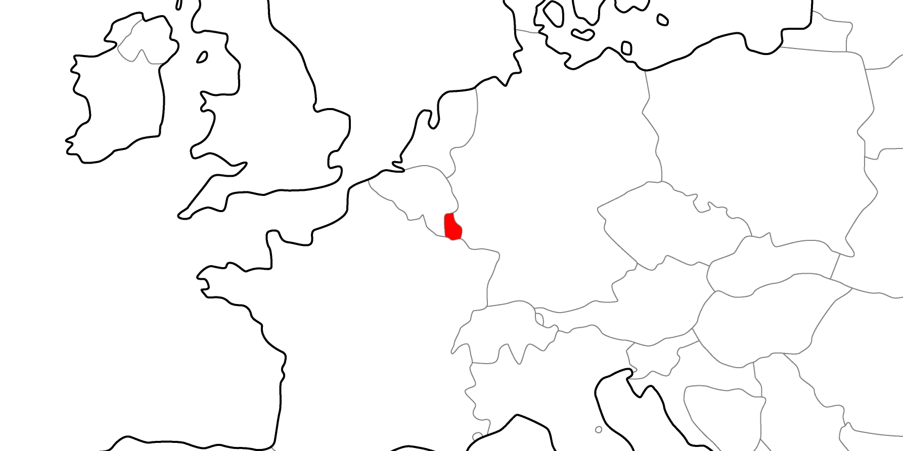 ルクセンブルクの地図