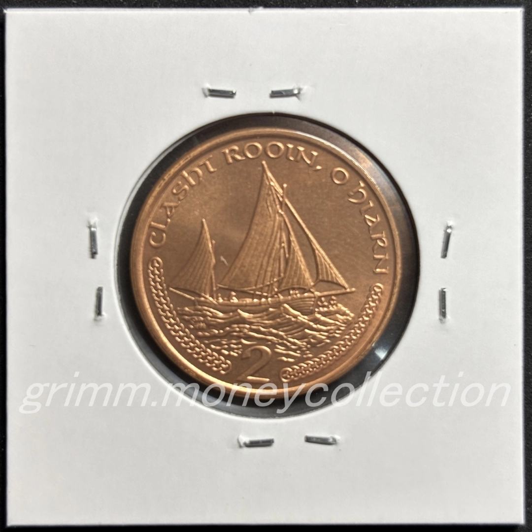 マン島 km1037 2000～2003 2ペンス 裏