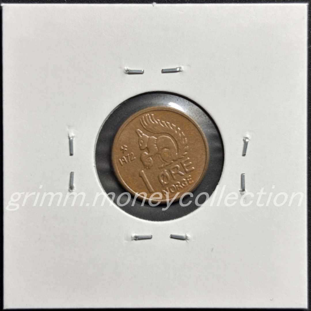 ノルウェー 1オーレ 裏
