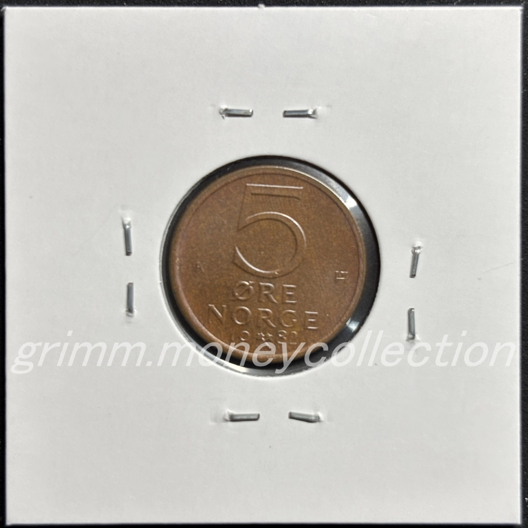 ノルウェー 5オーレ 裏