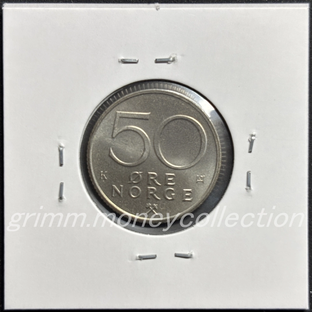 ノルウェー 50オーレ 裏