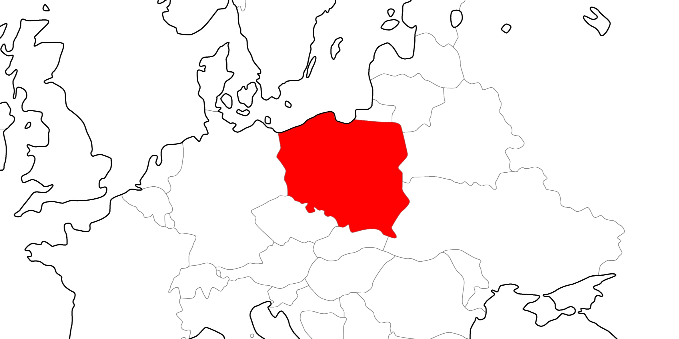 ポーランドの地図