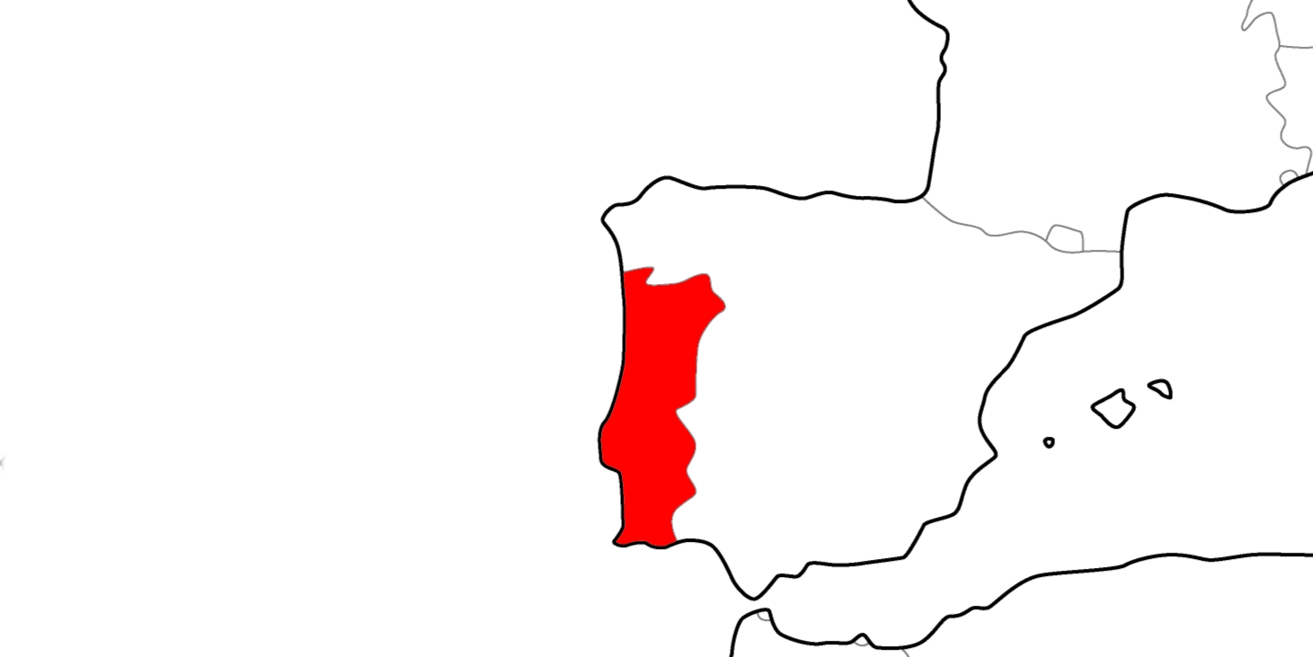 ポルトガルの地図