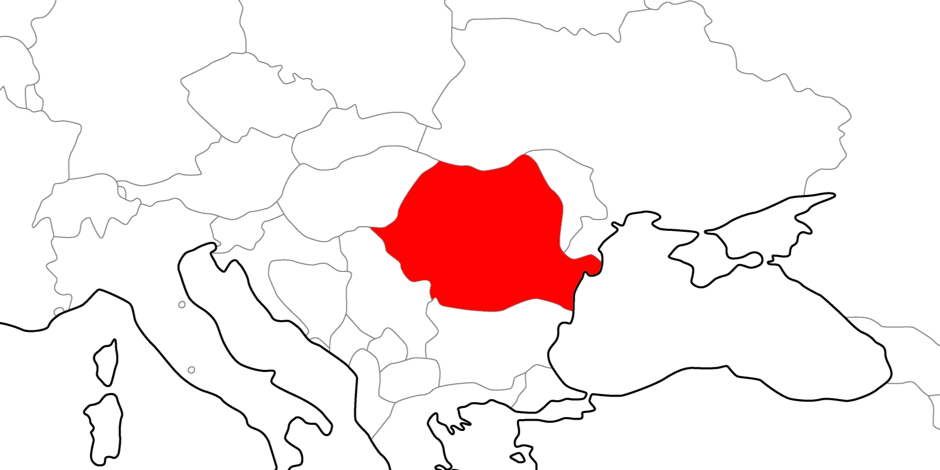 ルーマニアの地図