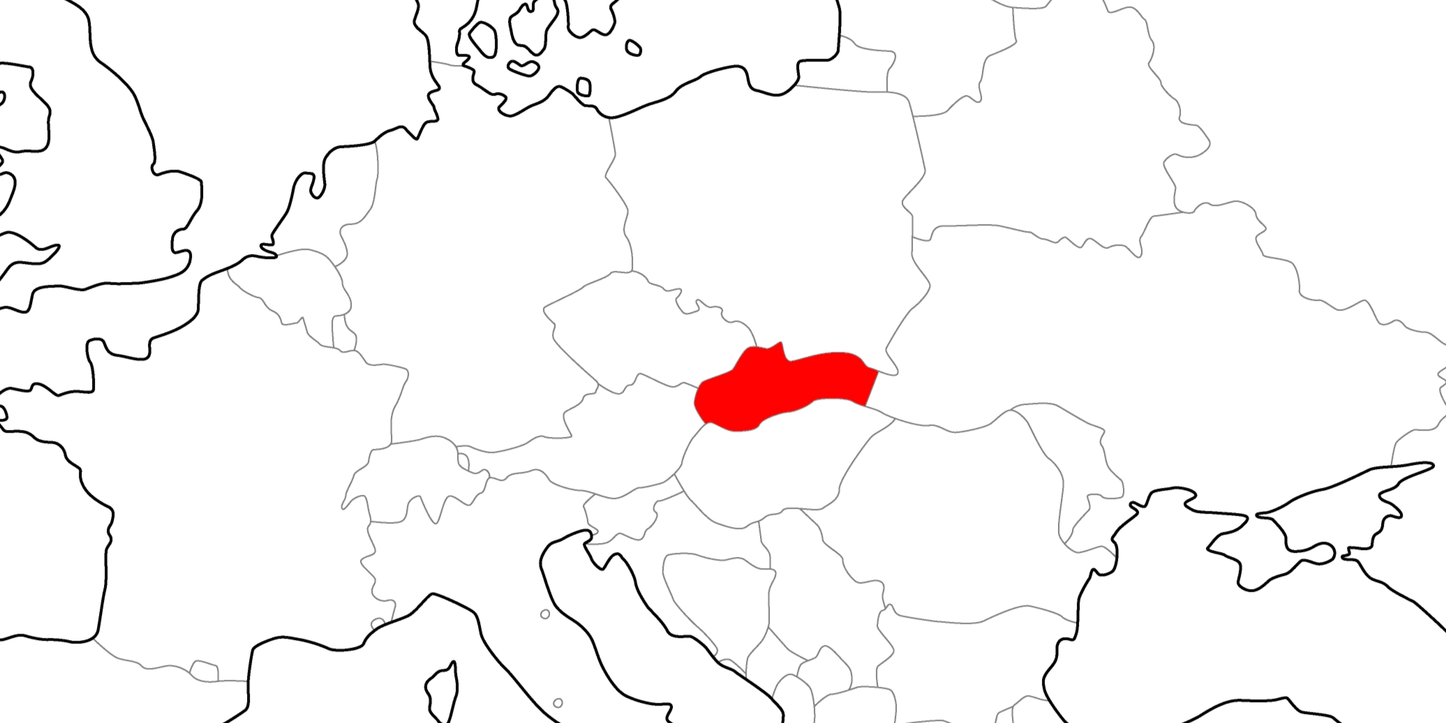 スロバキアの地図